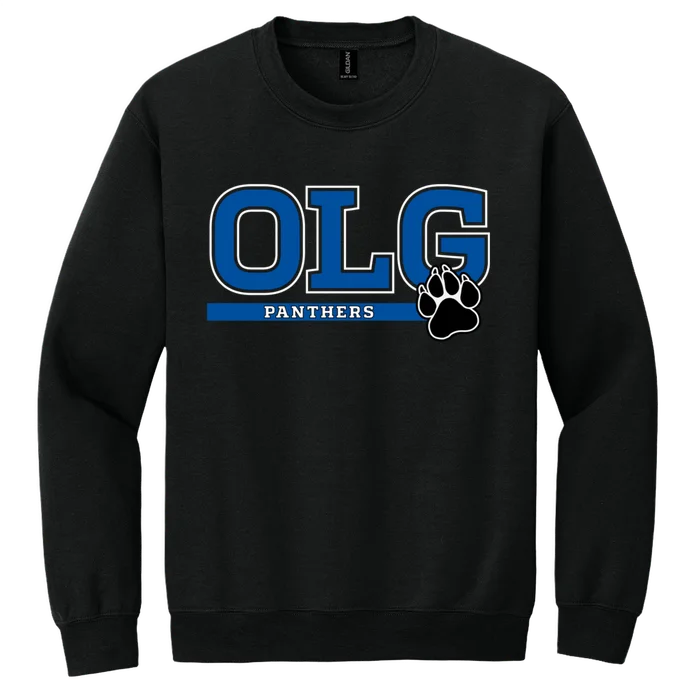 Adult OLG Paw Sweatshirt - black - front