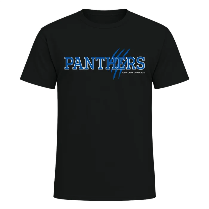 Adult Panthers Tee - black - front
