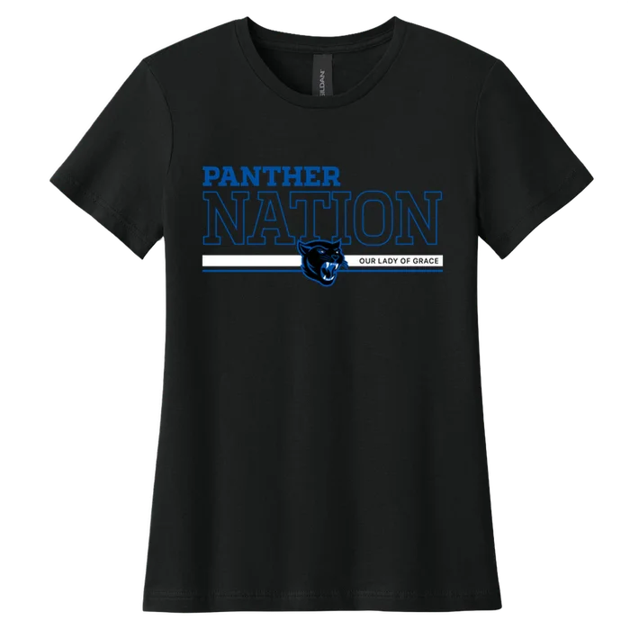 Panther Nation Women's Tee - black - front