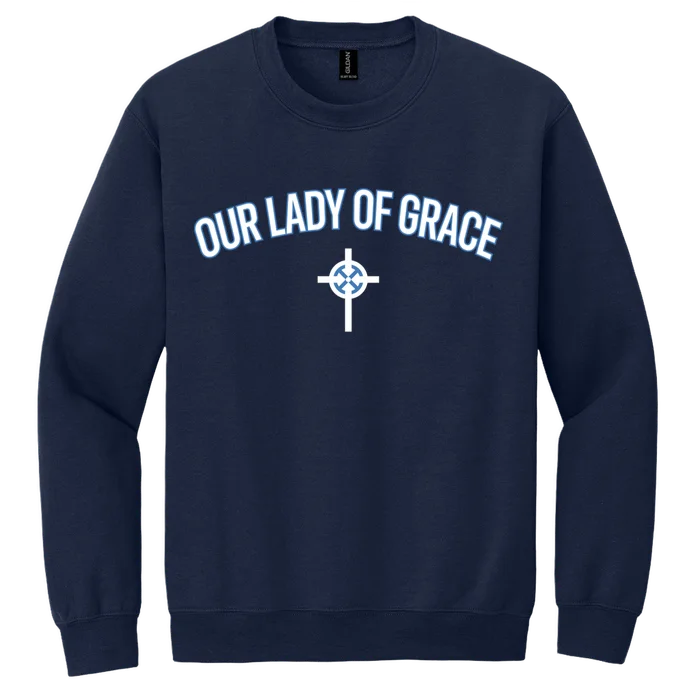 Adult Our Lady Of Grace Sweatshirt - navy - front