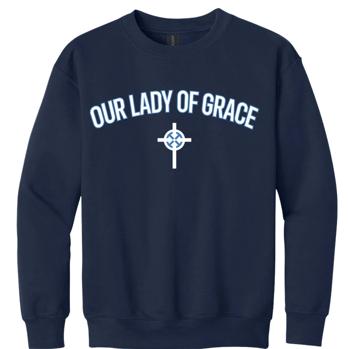 Youth Our Lady Of Grace Sweatshirt - navy - front