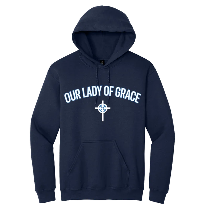 Adult Our Lady Of Grace Hoodie - navy - front