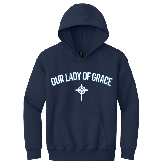 Youth Our Lady Of Grace Hoodie - navy - front