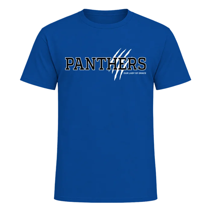 Adult Panthers Tee - Royal - front
