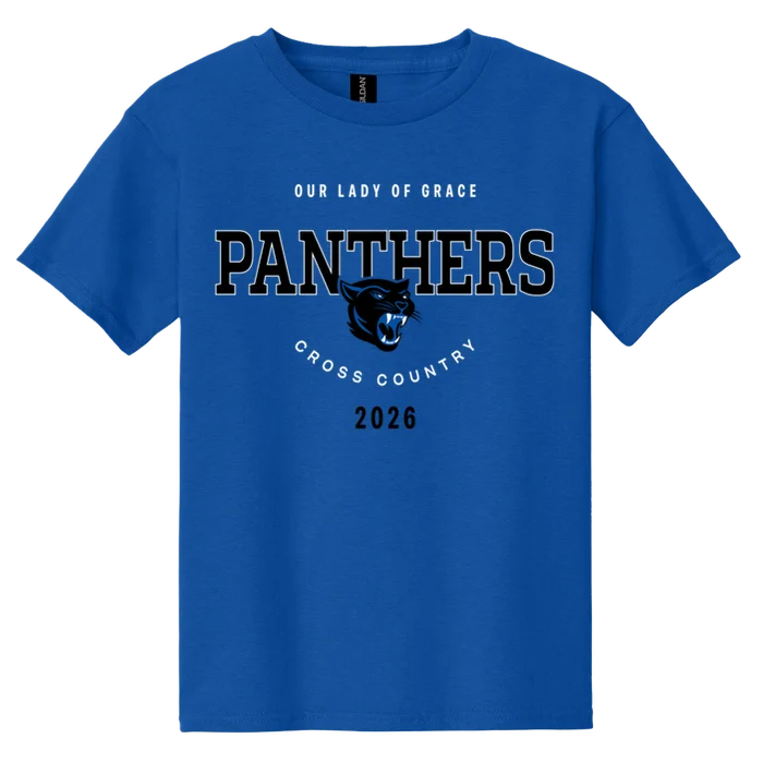 Youth Cross Country Tee - Royal - front
