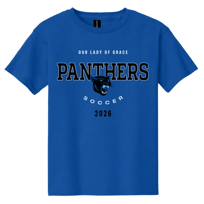 Youth Soccer Tee - Royal - front