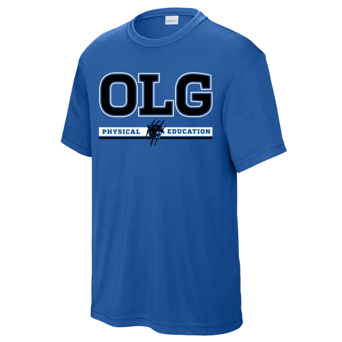 Youth P.E. Performance Tee - True Royal - front