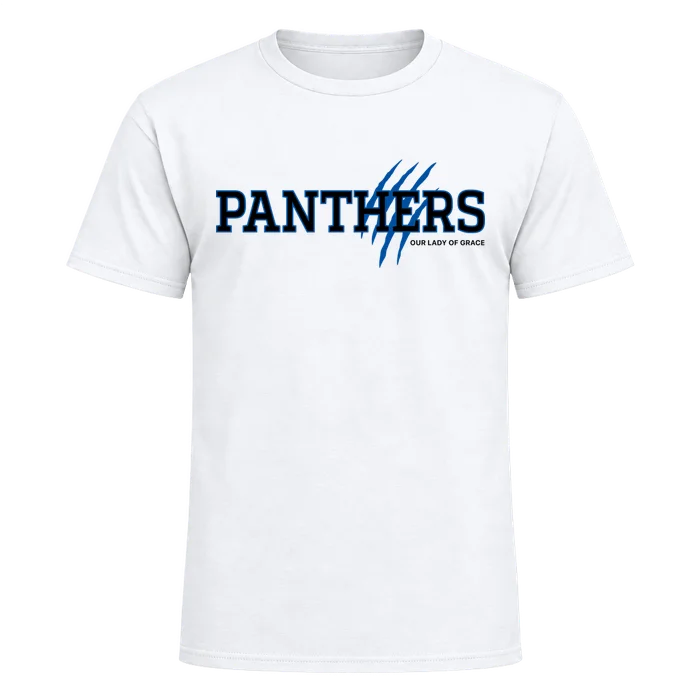 Adult Panthers Tee - white - front
